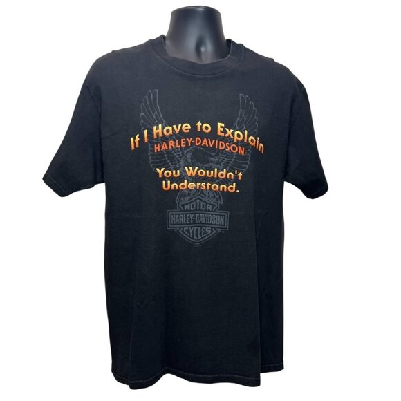 Vintage 1990s Harley-Davidson R.L. Stratman T-Shirt‎ XL Eagle Aspen Valley CO US - Picture 2 of 10